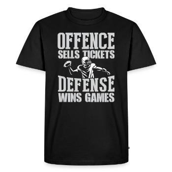 Football américain - T-shirt Premium bio Homme - noir - Devant - Nico (187cm)