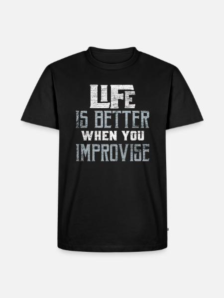 Improvise Improv - Men's Premium Organic T-Shirt - black