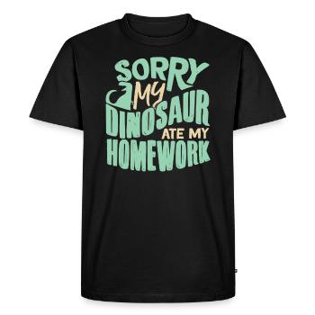 dinosaure - T-shirt Premium bio Homme - noir - Devant - Nico (187cm)