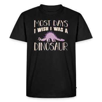 dinosaure - T-shirt Premium bio Homme - noir - Devant - Nico (187cm)
