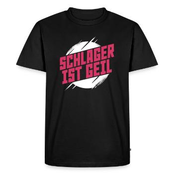 La chanson est géniale - T-shirt Premium bio Homme - noir - Devant - Nico (187cm)