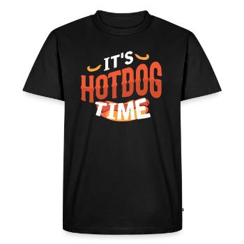 Hot dog - T-shirt Premium bio Homme - noir - Devant - Nico (187cm)