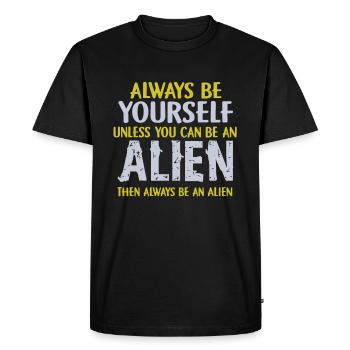 Alien - T-shirt Premium bio Homme - noir - Devant - Nico (187cm)