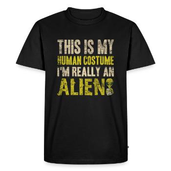 Costume d'extraterrestre - T-shirt Premium bio Homme - noir - Devant - Nico (187cm)