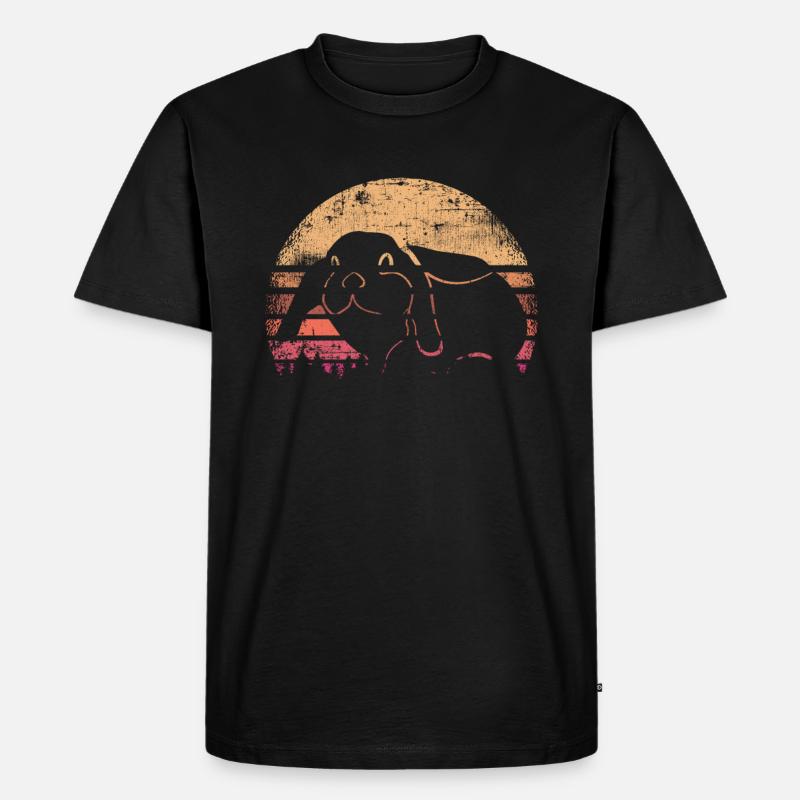 Kaninchen - Männer Premium Bio T-Shirt - Schwarz