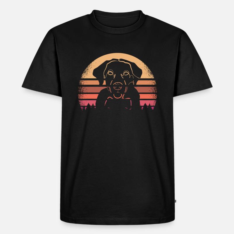 Labrador - Männer Premium Bio T-Shirt - Schwarz