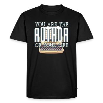 auteur - T-shirt Premium bio Homme - noir - Devant - Nico (187cm)