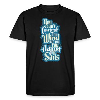 navigation à voile - T-shirt Premium bio Homme - noir - Devant - Nico (187cm)
