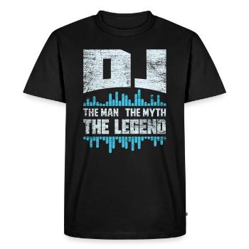 DJ disc-jockey - T-shirt Premium bio Homme - noir - Devant - Nico (187cm)