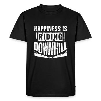 Downhill VTT - T-shirt Premium bio Homme - noir - Devant - Nico (187cm)