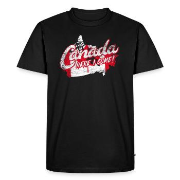 Kanada - Männer Premium Bio T-Shirt - Schwarz - Vorne - Nico (187cm)