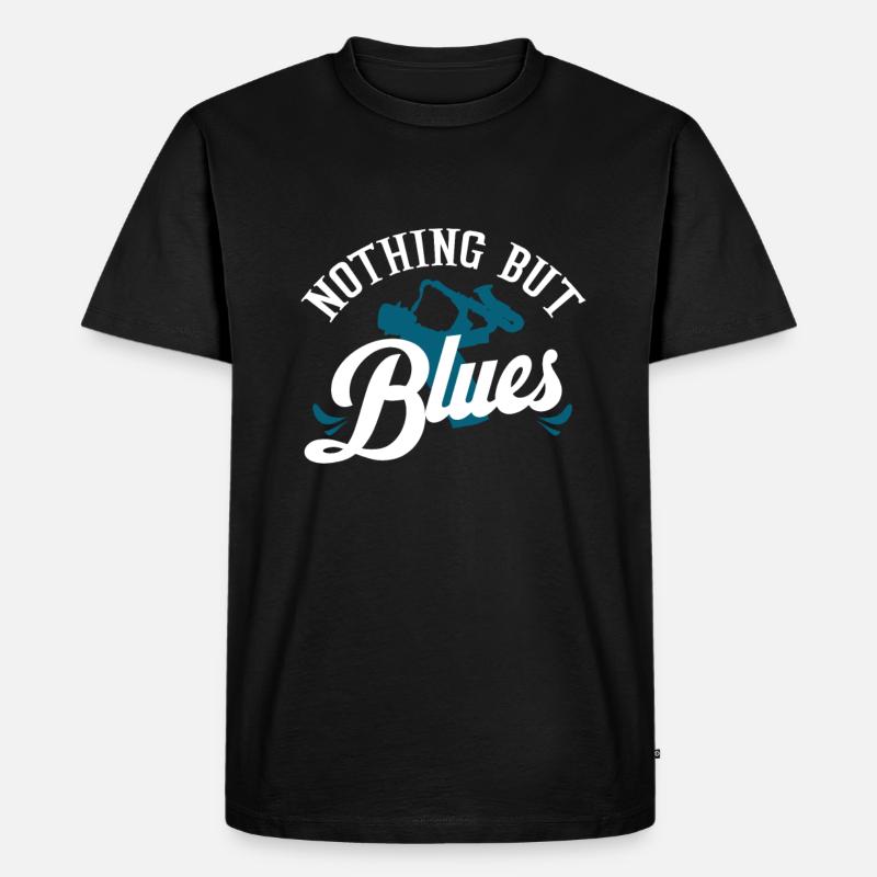 Blues - Männer Premium Bio T-Shirt - Schwarz