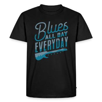 Blues - T-shirt Premium bio Homme - noir - Devant - Nico (187cm)