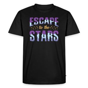 Astronaute de la galaxie - T-shirt Premium bio Homme - noir - Devant - Nico (187cm)