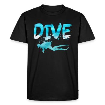 Diver Dive Divemaster Diving Diver Sea - Men's Premium Organic T-Shirt - black - Front - Nico (187cm)