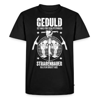 Straßenbau Straßenbauer Geschenk - Rasten aus - Männer Premium Bio T-Shirt - Schwarz - Vorne - Nico (187cm)