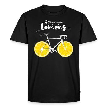 If life gives you lemons roadbike design - T-shirt Premium bio Homme - noir - Devant - Nico (187cm)