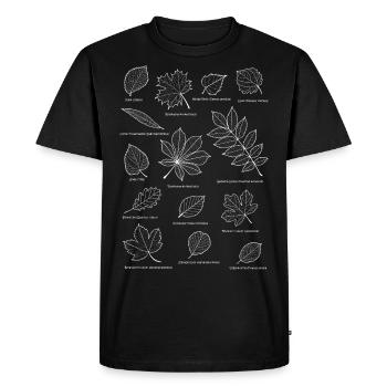 Feuilles, feuillage, arbre à feuilles caduques, feuille, arbre à base de plantes - T-shirt Premium bio Homme - noir - Devant - Nico (187cm)