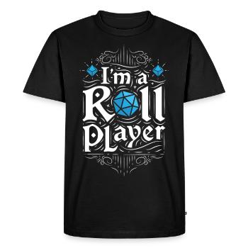 I'm a roll player - T-shirt Premium bio Homme - noir - Devant - Nico (187cm)