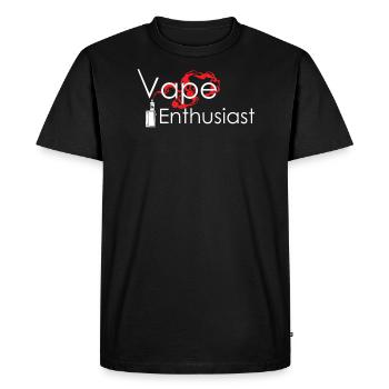 amateur de vape - T-shirt Premium bio Homme - noir - Devant - Nico (187cm)
