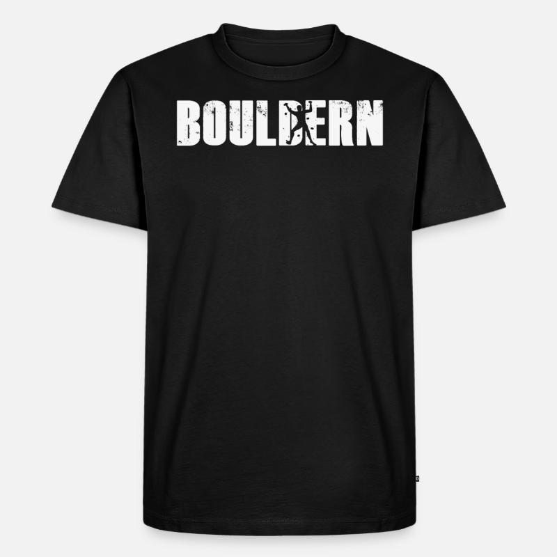 Bouldern - Männer Premium Bio T-Shirt - Schwarz