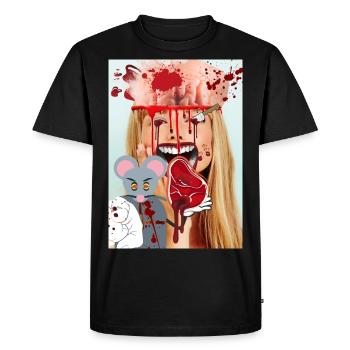 Mouse Killing People - T-shirt Premium bio Homme - noir - Devant - Nico (187cm)