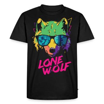 Lone Wolf Solitaire - T-shirt Premium bio Homme - noir - Devant - Nico (187cm)