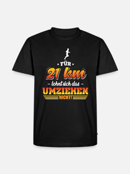 Marathon lustiger Spruch - Männer Premium Bio T-Shirt - Schwarz