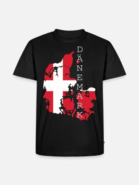 denmark flag - Men's Premium Organic T-Shirt - black