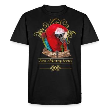 Ara rouge - T-shirt Premium bio Homme - noir - Devant - Nico (187cm)