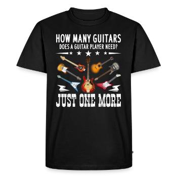 Guitares drôles Dictaphone guitare musicien G - T-shirt Premium bio Homme - noir - Devant - Nico (187cm)