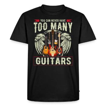 Guitares drôles Dictaphone guitare musicien G - T-shirt Premium bio Homme - noir - Devant - Nico (187cm)