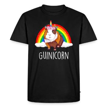 Cobaye Licorne Guinée Pig Guinicorn - T-shirt Premium bio Homme - noir - Devant - Nico (187cm)