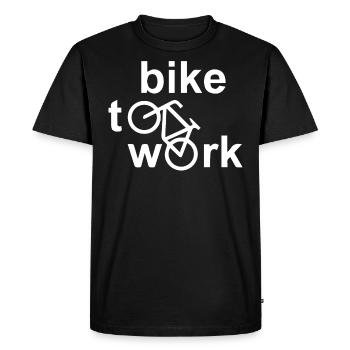 Vélo - Bike to Work - T-shirt Premium bio Homme - noir - Devant - Nico (187cm)