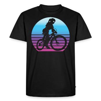 VTT VTT Filles VTT Biker - T-shirt Premium bio Homme - noir - Devant - Nico (187cm)