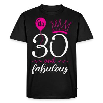 30 and Fabulous, 30 birthday - Men's Premium Organic T-Shirt - black - Front - Nico (187cm)