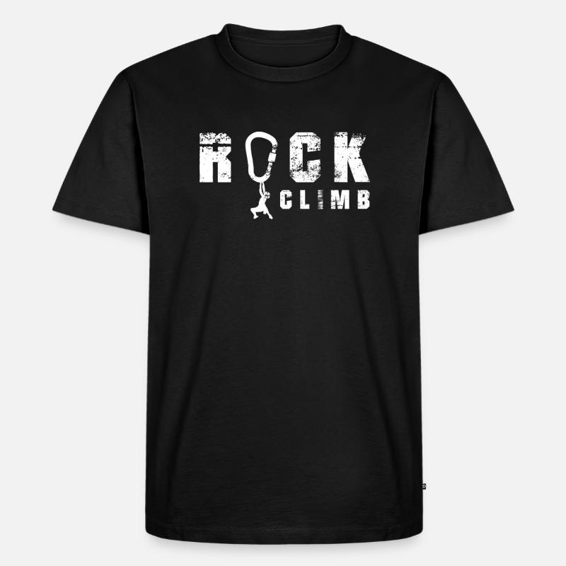 Klettern - Männer Premium Bio T-Shirt - Schwarz