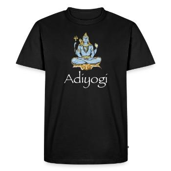 Shiva Lord Adhiyogi Yogi Hindu God Idée cadeau - T-shirt Premium bio Homme - noir - Devant - Nico (187cm)