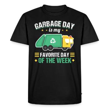 Garbage Day is my favorite day garbage truck - Men's Premium Organic T-Shirt - black - Front - Nico (187cm)
