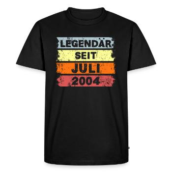 Legendär seit Juli 2004 - Geburtstag - Männer Premium Bio T-Shirt - Schwarz - Vorne - Nico (187cm)
