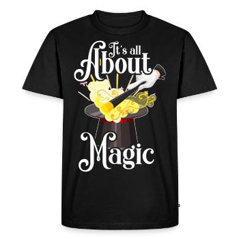 Wizard Spells Spell Magic World - Men's Premium Organic T-Shirt - black - Front - Nico (187cm)