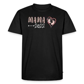 Maman 2022 Femme enceinte 2022 Enceinte - T-shirt Premium bio Homme - noir - Devant - Nico (187cm)