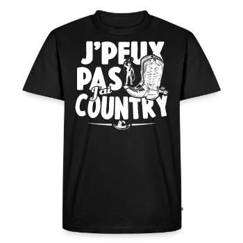 Je Peux Pas J'ai Country Cowboy Western Cadeau - T-shirt Premium bio Homme - noir - Devant - Nico (187cm)