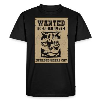 Voulait que le chat de Schrödiger soit mort et vivant - T-shirt Premium bio Homme - noir - Devant - Nico (187cm)