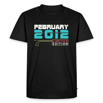February 2012 - Birthday in February - Men's Premium Organic T-Shirt - black - Front - Nico (187cm)
