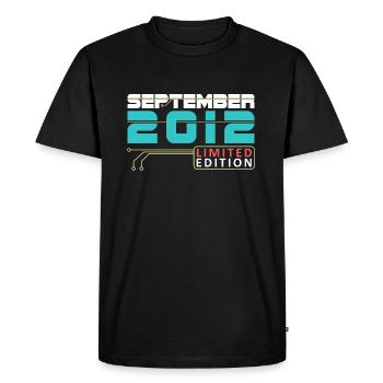 September 2012 - Birthday in September - Men's Premium Organic T-Shirt - black - Front - Nico (187cm)