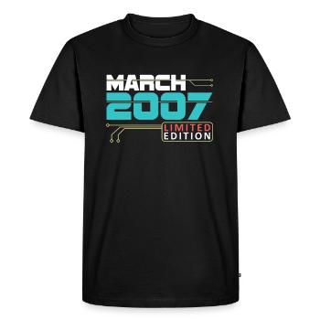 March 2007 - Birthday in March - Men's Premium Organic T-Shirt - black - Front - Nico (187cm)