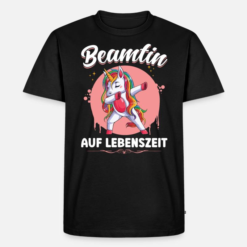 Beamtin auf Lebenszeit Geschenkidee Verbeamtung - Männer Premium Bio T-Shirt - Schwarz
