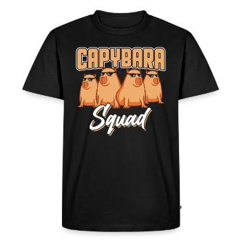 Capybara Squad - Men's Premium Organic T-Shirt - black - Front - Nico (187cm)