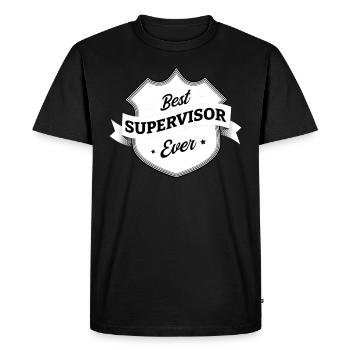 Meilleur superviseur de tous les temps - T-shirt Premium bio Homme - noir - Devant - Nico (187cm)